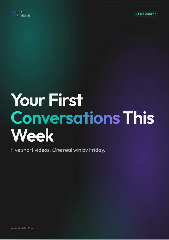 Start Here: Your First Conversations This Week playbook cover