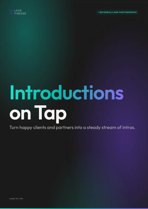 Introductions on Tap playbook cover