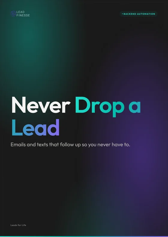 Never Drop a Lead playbook cover